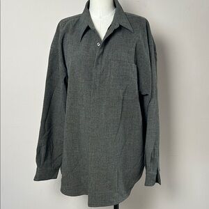 Jordan Craig Beige Long Sleeve Thick Casual Button Down Shirt size XL